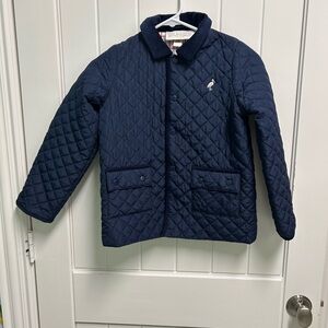 The Beaufort Bonnet Company Quilted Navy Kids Puffer Jacket
